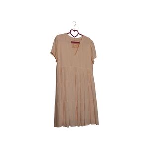 Anthropologie Cream Midi Dress